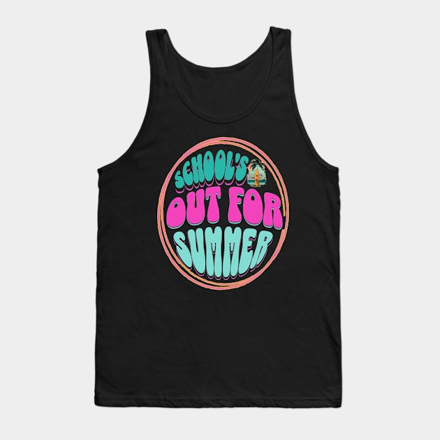 Out For Summer, Hello Summer Funny Surfer Riding Surf Surfing Lover Gifts Tank Top by Customo
